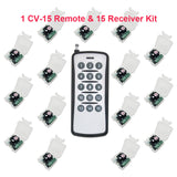 15 CH 500M Relay Output Wireless Remote Control Transmitter Receiver with Adjustable Delay Time