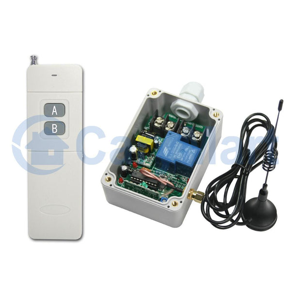1 Channel 2000M AC 110V 220V 30A Power Output Wireless Remote Switch With External Magnetic Sucker Antenna (Model 0020441)