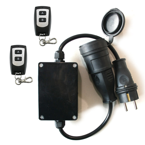 3500W Waterproof Remote Switch with European Standards Plug & Socket