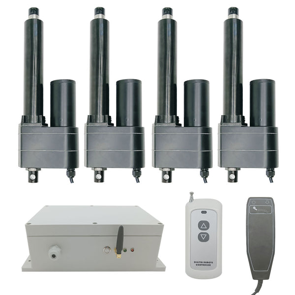 Four 50MM-700MM 8000N High Torque Linear Actuators C Synchronous Control Set (Model 0043054)