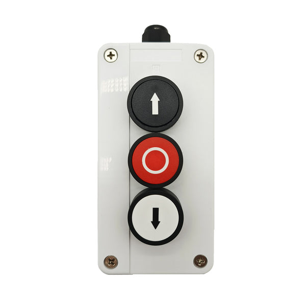 UP, STOP And DOWN Three Buttons Waterproof Manual Controller With Normally Open Contact (Model 0040024)