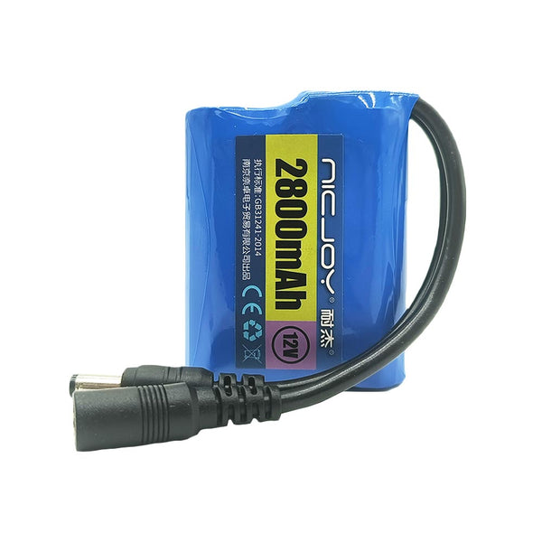 12V 2800mAh Rechargeable Lithium Battery Pack (Model 0010202)