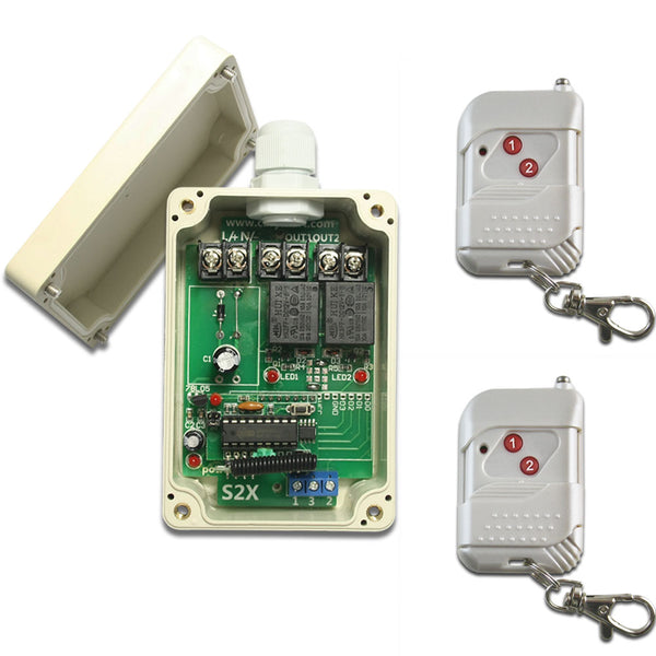 2 Channels DC 6V/9V/12V/24V Output Wireless Remote Switch Kit With Three Control Modes (Model 0020426)
