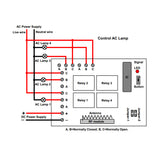 100M 4CH NO/NC Dry Contact Wireless Remote Switch Control Four Devices (Model 0020034)