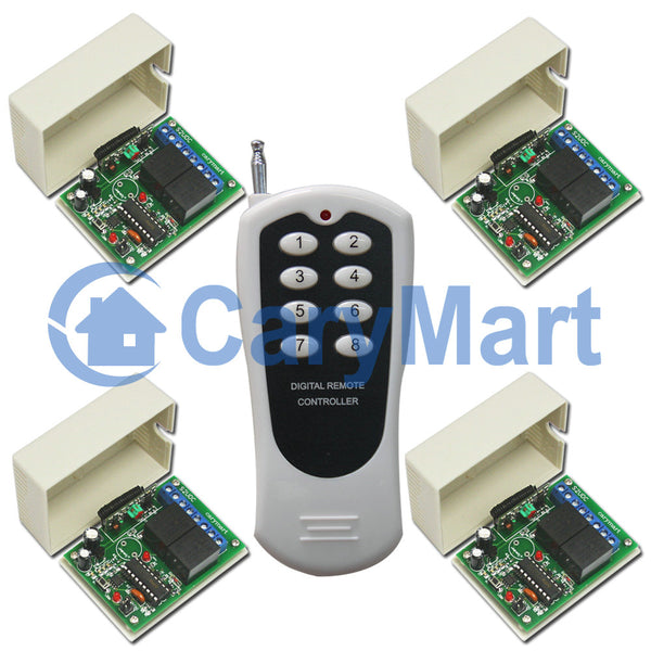 8 Buttons Transmitter To Control Four Receivers With Self-locking, Momentary, Interlocking, Momentary + Self-locking Modes Control (Model 0020534)