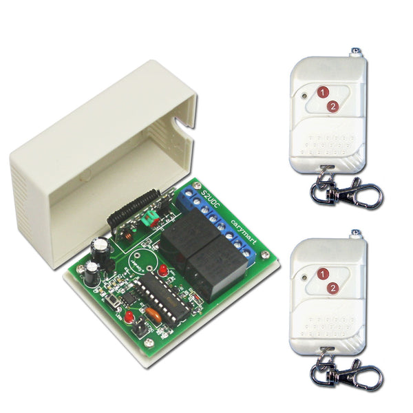 2 Channels DC 6V/9V/12V/24V Output Wireless Remote Switch Work in Self-locking and Momentary Mode Optional (Model 0020418)
