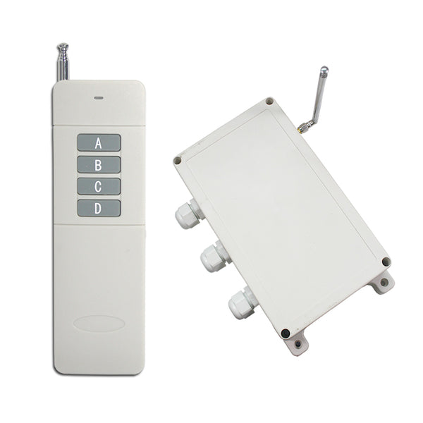 Long Range 30A Relay Large Output Wireless Remote Set With Waterproof Case And Waterproof Connector (Model 0020446)