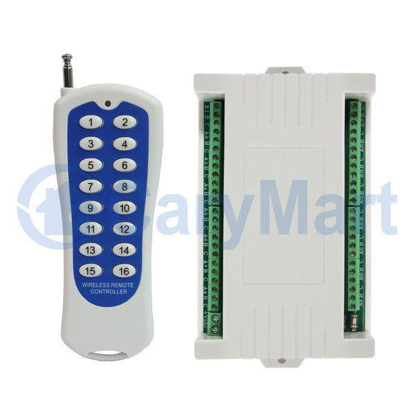 500M 16Way Normally Open / Normally Closed Dry Contact Wireless Remote Switch (Model 0020089)