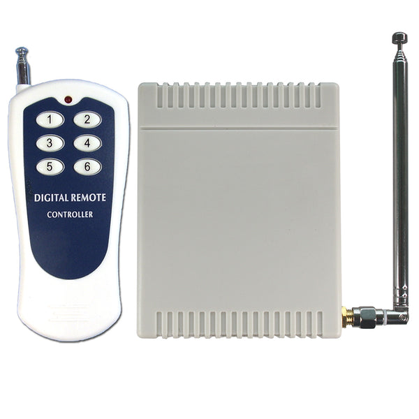 500M AC 110V 220V 6Way Radio Remote Control Switch With External Antenna (Model 0020452)
