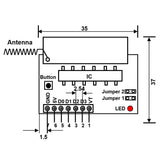 4 Channel High level Output Super Regeneration RF Receiver Module With Decoder (Model 0020316)