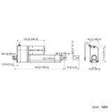2000N Thrust Electric Linear Actuator With Built-in Potentiometer and Position Feedback Stroke 0.4 Inch 10MM (Model 0041660)