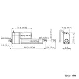 2000N Thrust Electric Linear Actuator With Built-in Potentiometer and Position Feedback Stroke 10 Inches 250MM (Model 0041666)