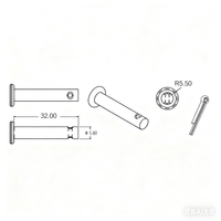 Electric Linear Actuator Fixed Mounting Bracket C (model 0043006)