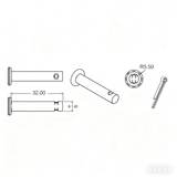 Electric Linear Actuator Fixed Mounting Bracket C (model 0043006)