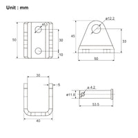 Heavy Duty Linear Actuator Mounting Bracket G (model 0043010)