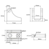Heavy Duty Linear Actuator Mounting Bracket H (model 0043151)