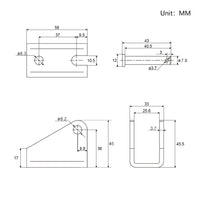 Electric Linear Actuator Mounting Bracket J (model 0043152)