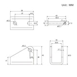 Electric Linear Actuator Mounting Bracket J (model 0043152)