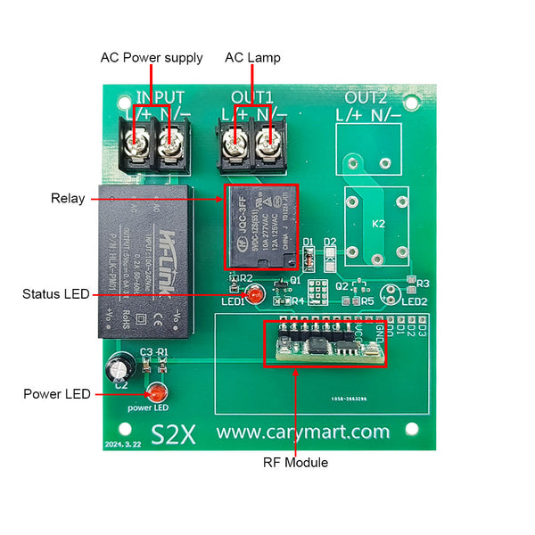 Remote Control 6 Pin 1 Remote Control 6 Receivers Remote System With 120V 220V AC Output ...