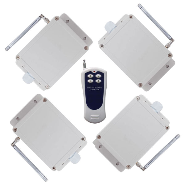 4 CH DC 1 Transmitter Controls 4 Receivers Radio Remote Control System