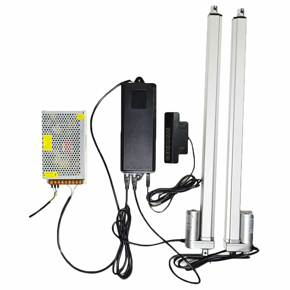 Two 12V 24V 2000N Electric Linear Actuators Synchronous Control Set ...