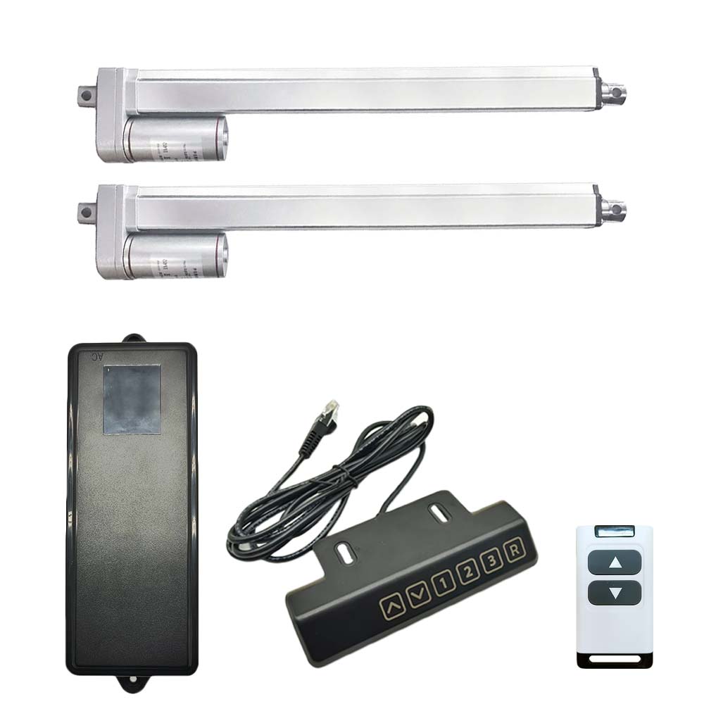 Two 12V 24V 2000N Electric Linear Actuators Synchronous Control Set ...