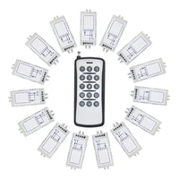 15 Channels AC 110V 220V RF Wireless Remote Kit 1 Remote Control and 15 Receivers (Model 0020626)