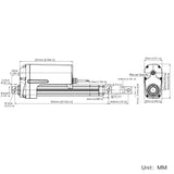 12000N DC 12V 24V Linear Actuator Heavy Load 2700 lbs 16 Inches 400MM Stroke (Model 0041608)