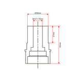 Rear Mounting Connector Customization for Linear Actuator F (Model 0044112)