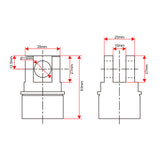 Rear Mounting Connector Customization for Linear Actuator F (Model 0044112)