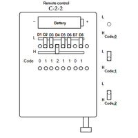 2 Buttons 100M RF Remote Control / Transmitter With Sliding Cover (Model 0021005)