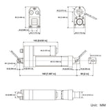 Quiet & Waterproof Linear Actuator IP67 Home and Outdoor Use 2 Inch 50mm (Model 0041933)