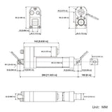 Quiet & Waterproof Linear Actuator IP67 Home and Outdoor Use 6 Inch 150mm (Model 0041935)