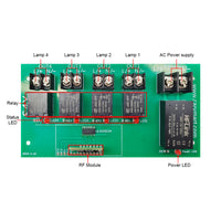 4 Channel RF Transmitter and Receiver Kit with AC 110V 220V Voltage Output (Model 0020222)