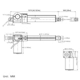 6000N Thrust 36 Inches 900MM Stroke Industrial Linear Actuator Work With DC 12V 24V (Model 0041535)