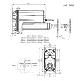 Head Fixed Mounting Circular Disk Bracket for Electric Linear Actuator C & F (Model 0043075)