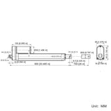 Adjustable Stroke Linear Actuator/Electric Cylinder 2000N Thrust 28 Inches 700MM Stroke DC 12V 24V (Model 0041701)