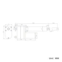 1100 lbs 5000N High Torque Linear Actuator 40 Inches 1000MM Stroke Length (Model 0041548)