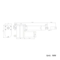 1100 lbs 5000N High Torque Linear Actuator 32 Inches 800MM Stroke Length (Model 0041547)