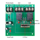 2 Way DC Voltage Input and Relay Contact Output Wireless Remote Control Switch Kit (Model 0020196)