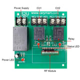 One-Control-Six 433MHz AC RF Wireless Relay Switch with 12 Channel Transmitter and 6 2CH Receivers (Model 0020356)