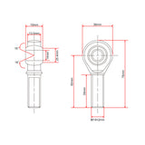 Linear Actuator Fisheye Connector for Internal Thread Connector (Model 0044108)