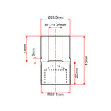 Front Mounting Connector Customization for Linear Actuator C (Model 0044109)