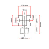 Front Mounting Connector Customization for Linear Actuator C (Model 0044109)