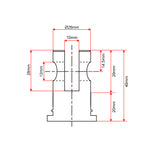 Rear Mounting Connector Customization for Linear Actuator C (Model 0044110)