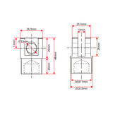 Front Mounting Connector Customization for Linear Actuator C (Model 0044109)