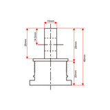 Rear Mounting Connector Customization for Linear Actuator C (Model 0044110)