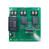 2 Channels AC 110V 220V Power Output AC Light/Lamp Wireless Remote Control Switch (Model 0020396)