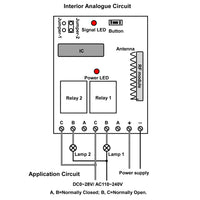 2 Channels DC Power Contact Relay Switch With NO/NC Dry Contact Output (Model 0020029)