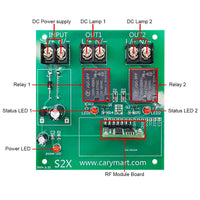 2 Way DC Power Output 1000M Working Range Water Resistant Remote Control